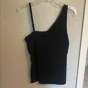 Banana Republic Black One-Shoulder Tank Top